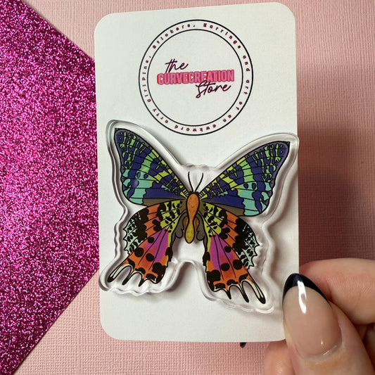 Madagascan Sunset Moth Acrylic Pin
