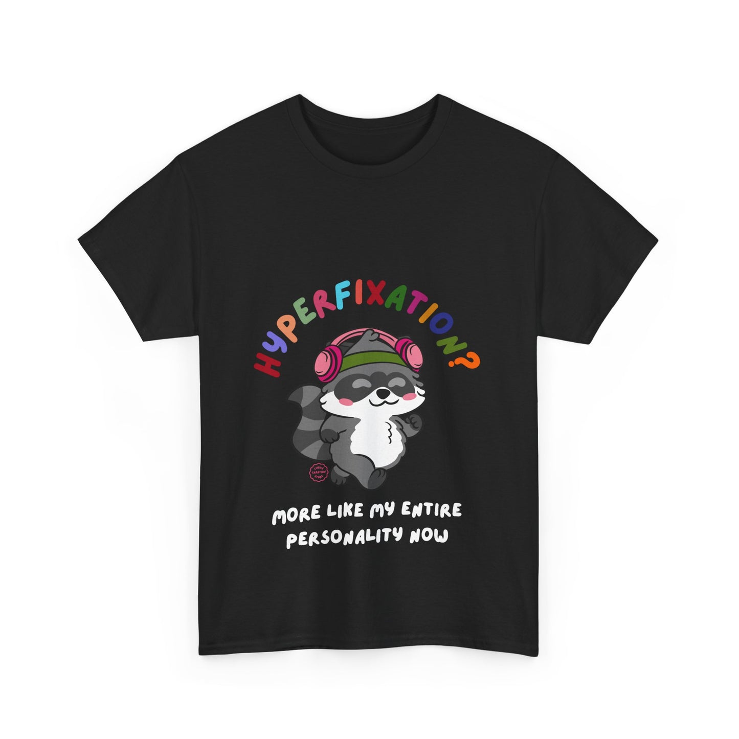 Hyperfixation Walking Raccoon T-Shirt - Multiple Colours