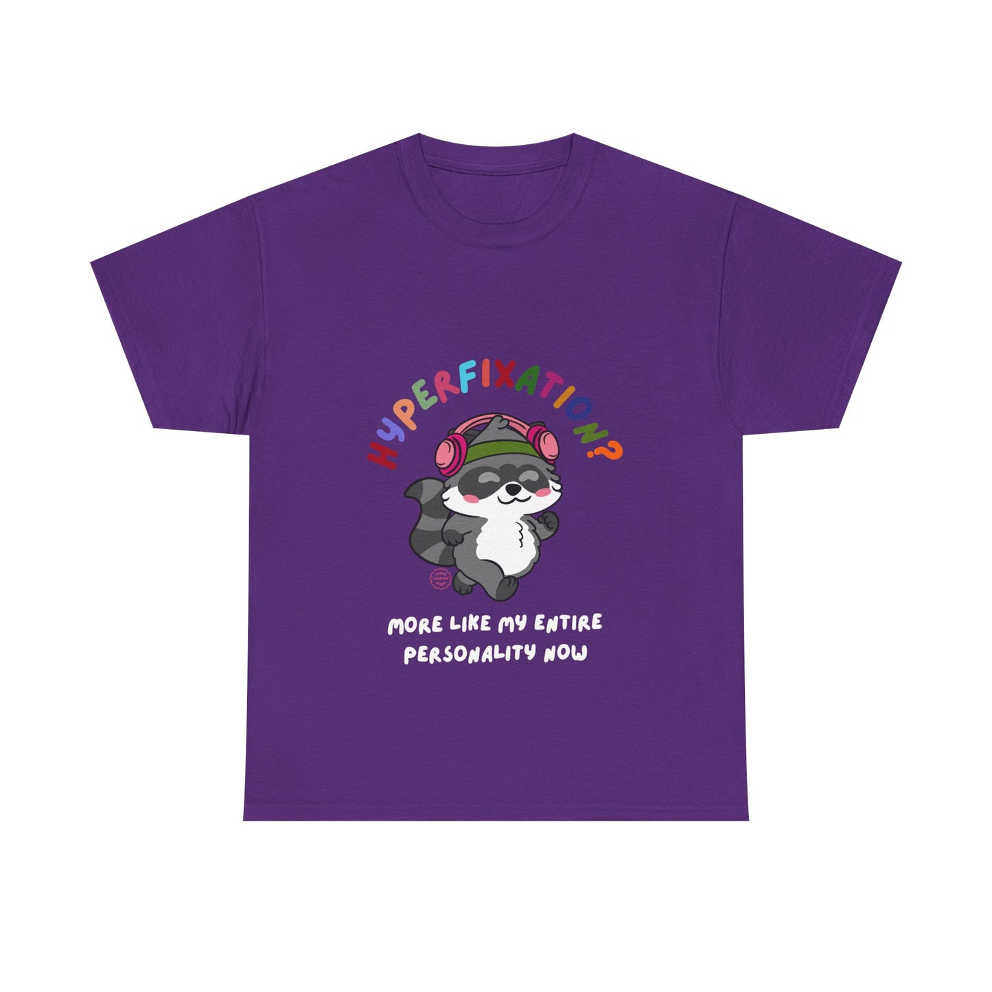 Hyperfixation Walking Raccoon T-Shirt - Multiple Colours