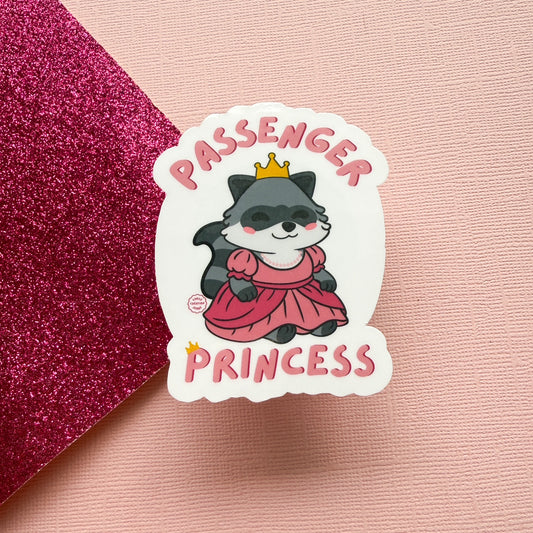 Passenger Princess Raccoon Sticker