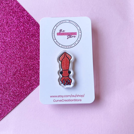 Squid Acrylic Pin