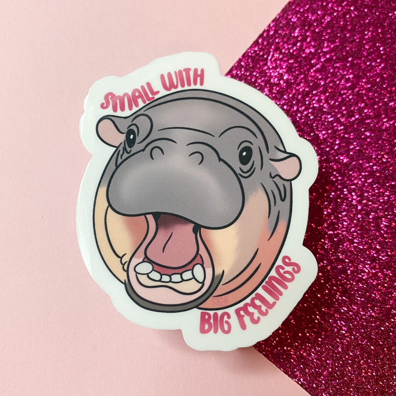 Mad Moo-Deng Baby Hippo Sticker | Bullet Journal, Scrapbook Sticker, Planner Stickers