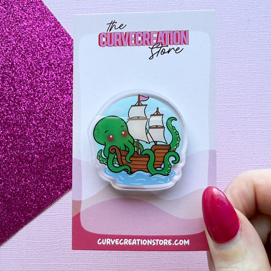 The Kraken Acrylic Pin