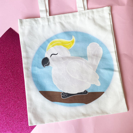 Cockatoo Chunky Birds Tote Bag