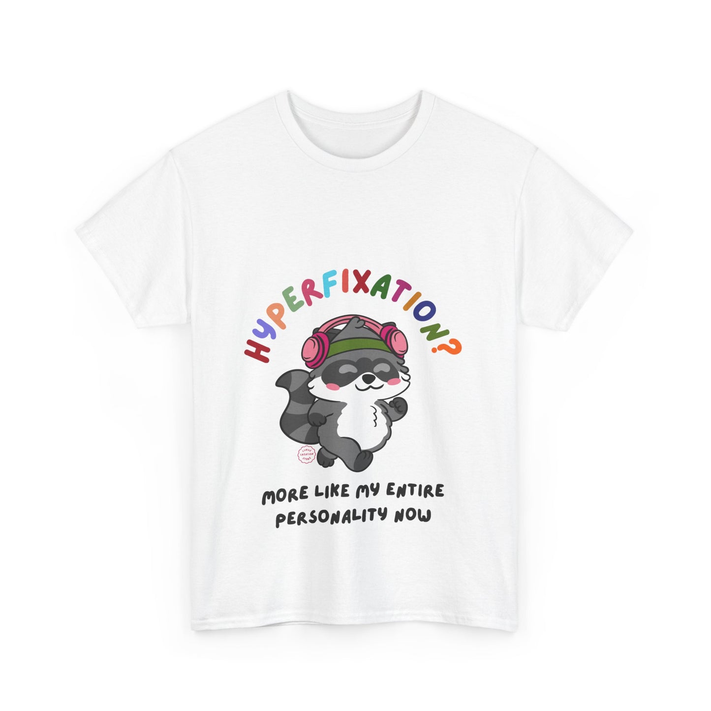 Hyperfixation Walking Raccoon T-Shirt - Multiple Colours