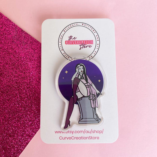 One of A Kind Pinup Lily Munster Acrylic Pin