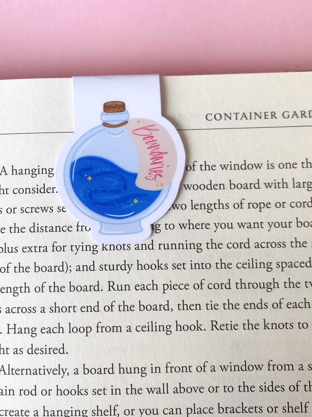 Boundaries Mental Health Potion Bottle magnetic bookmark