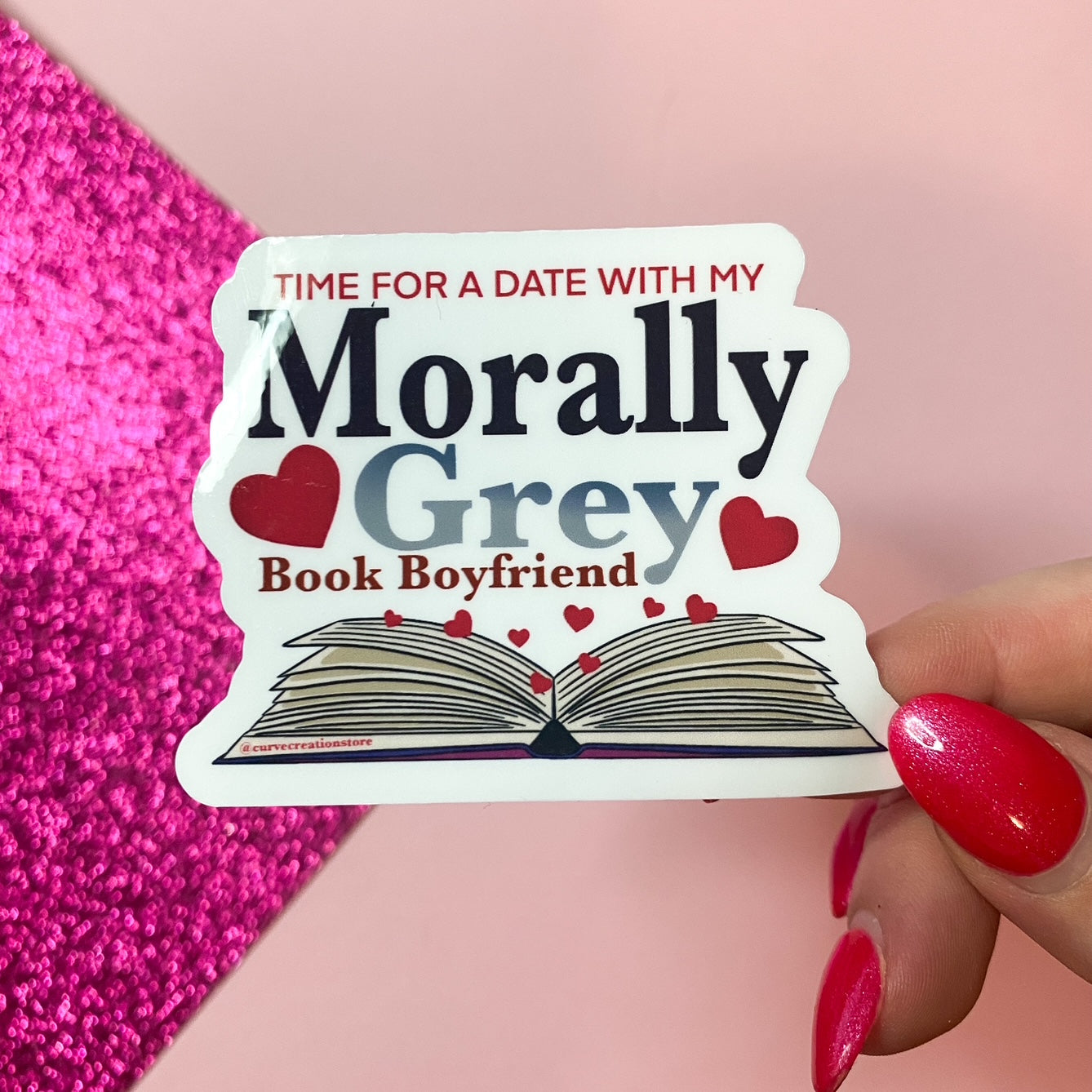 Time for a Date with my Morally Grey Book Boyfriend Sticker | Bullet Journal, Scrapbook Sticker, Planner Stickers