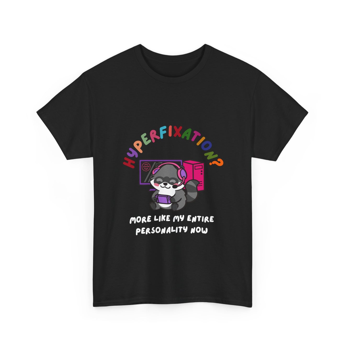 Hyperfixation Gaming Raccoon T-Shirt - Multiple Colours