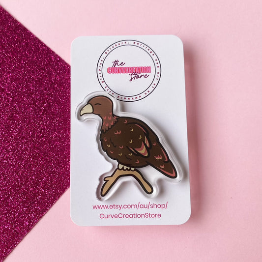 Esther the Wedge Tailed Eagle Acrylic Pin