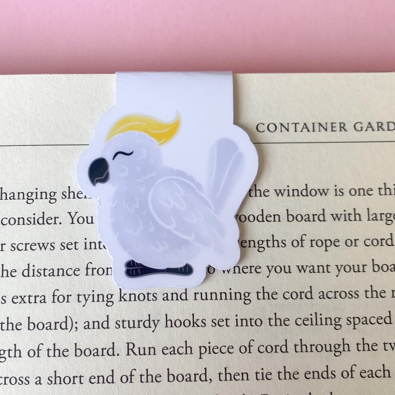 Chunky Cockatoo Aussie Bird magnetic bookmark