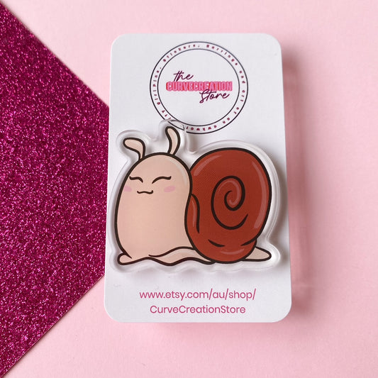 Stella the Snail Acrylic Pin