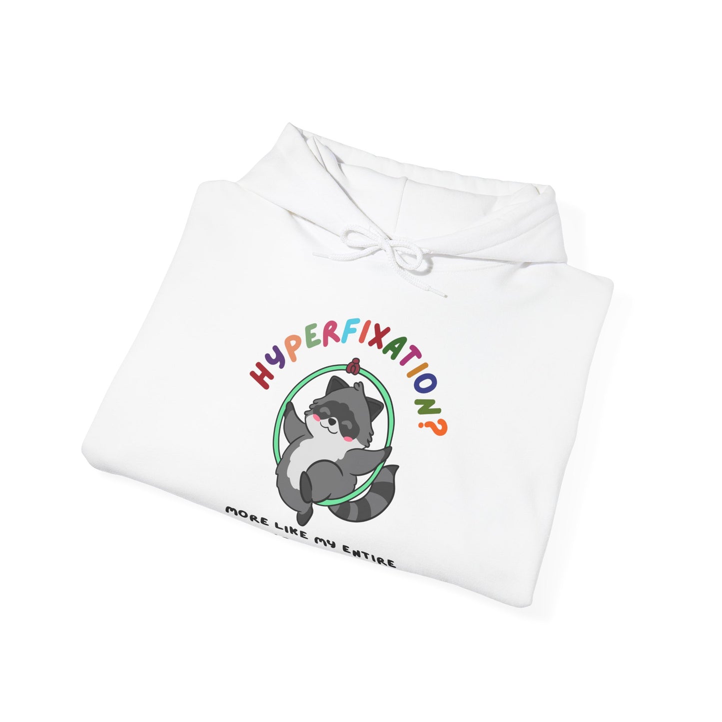 Hyperfixation Lyra/Aerial Hoop Raccoon Hoodie - Multiple Colours