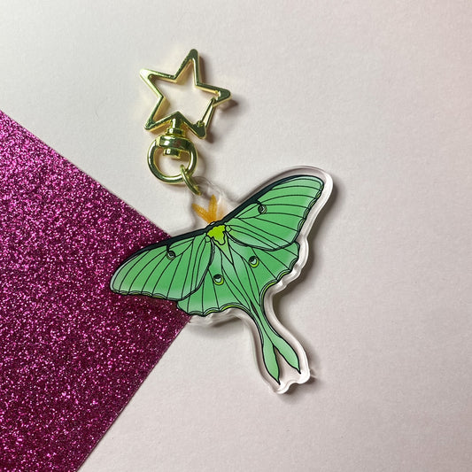 Luna Moth Acrylic Keychain