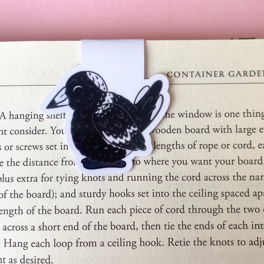 Chunky Magpie Aussie Bird magnetic bookmark