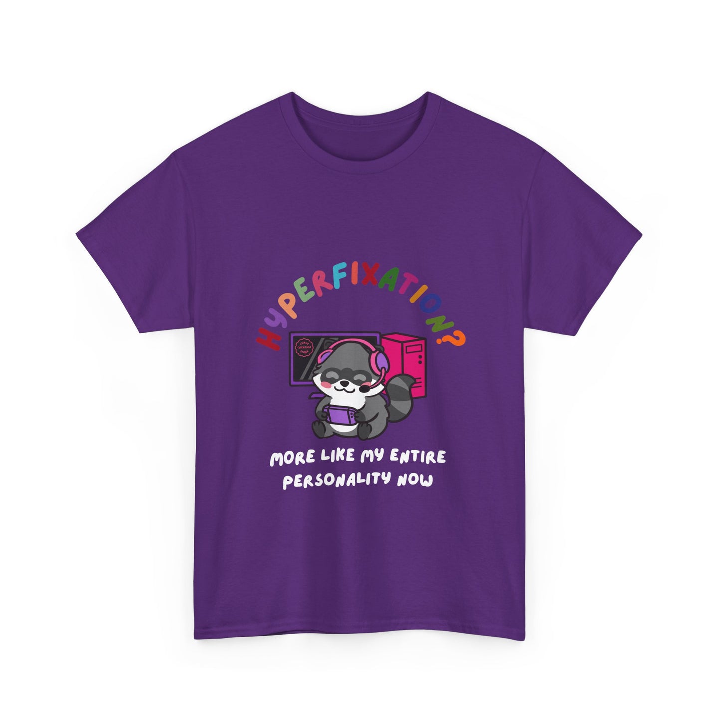 Hyperfixation Gaming Raccoon T-Shirt - Multiple Colours