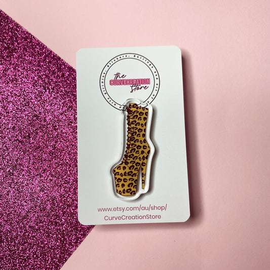 Leopard Pole Dancing boot pin