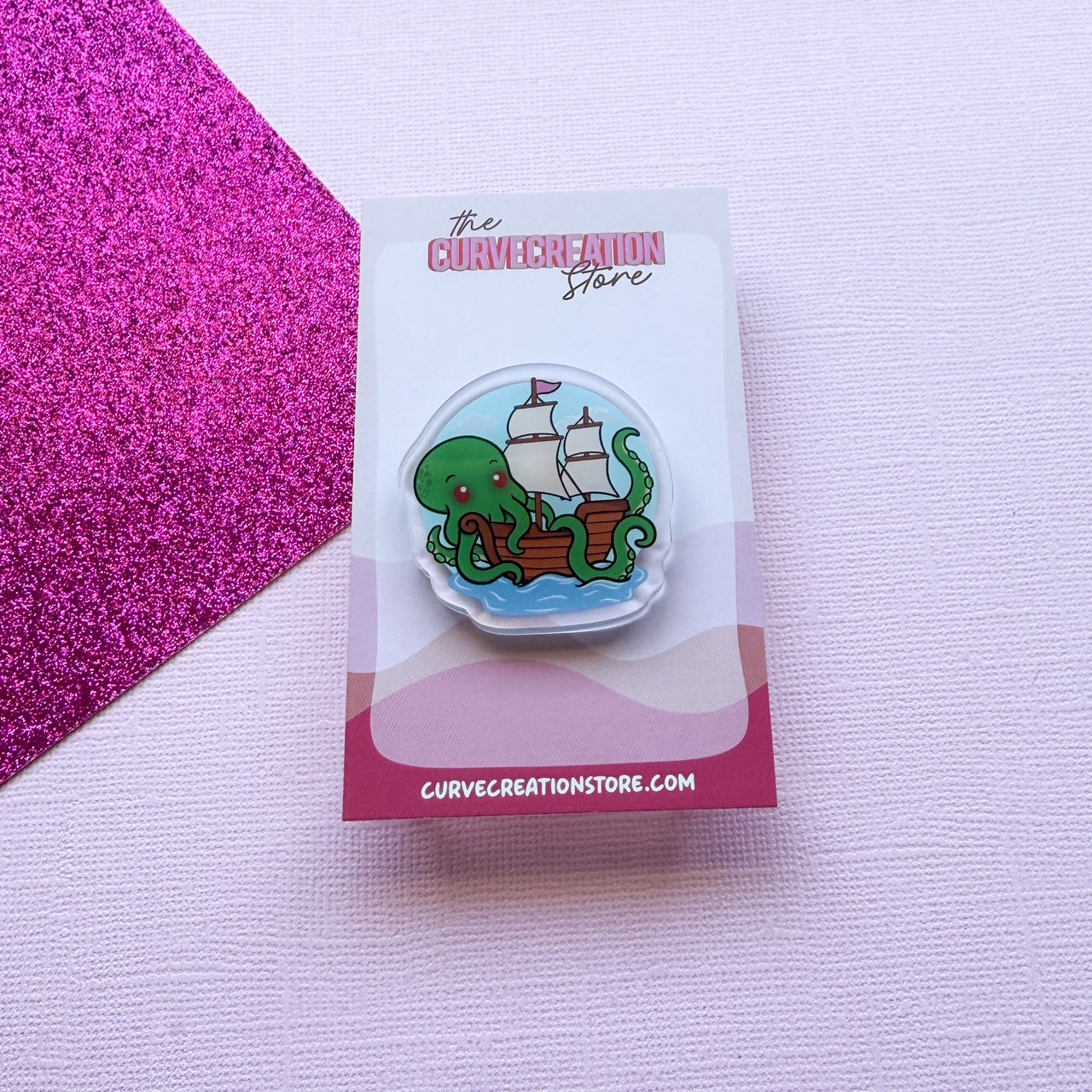The Kraken Acrylic Pin
