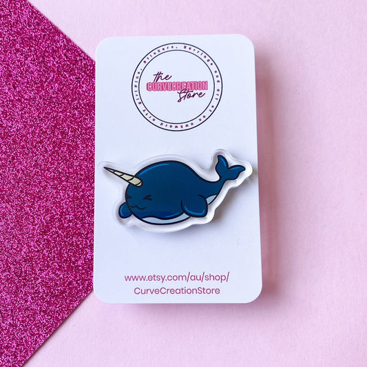 Narwhal Acrylic Pin