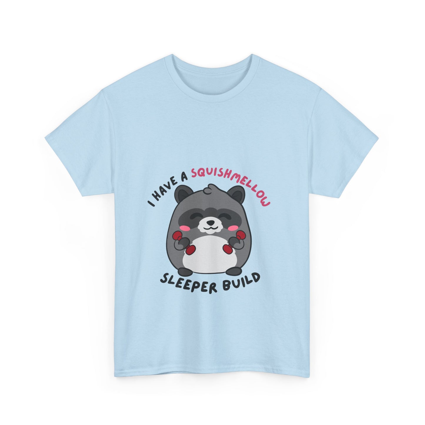 I have a Squishmellow Sleeper Build Chunky Raccoon Tshirt- Multiple Colours