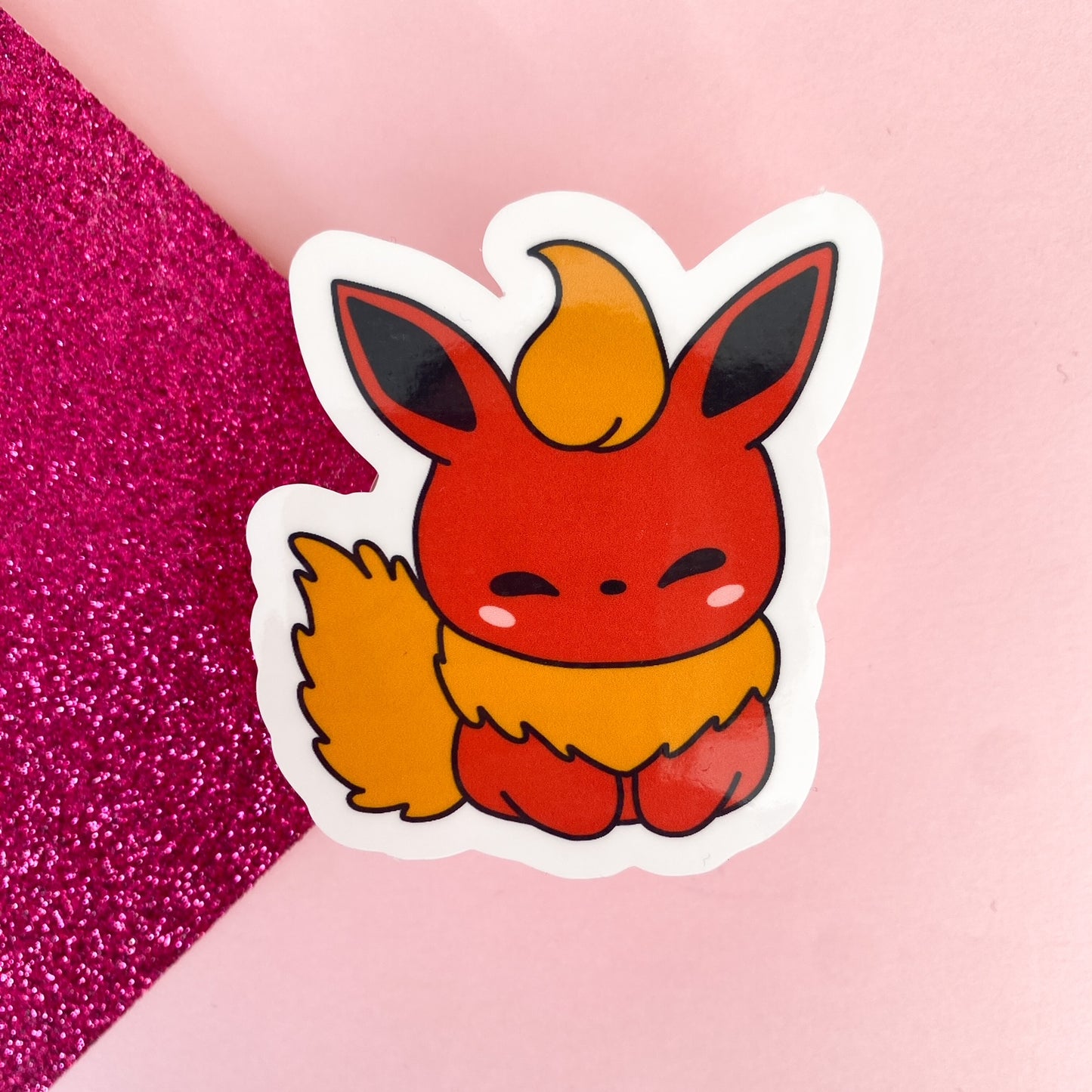 Chibi Anime Fire Fox Sticker | Bullet Journal, Scrapbook Sticker, Planner Stickers