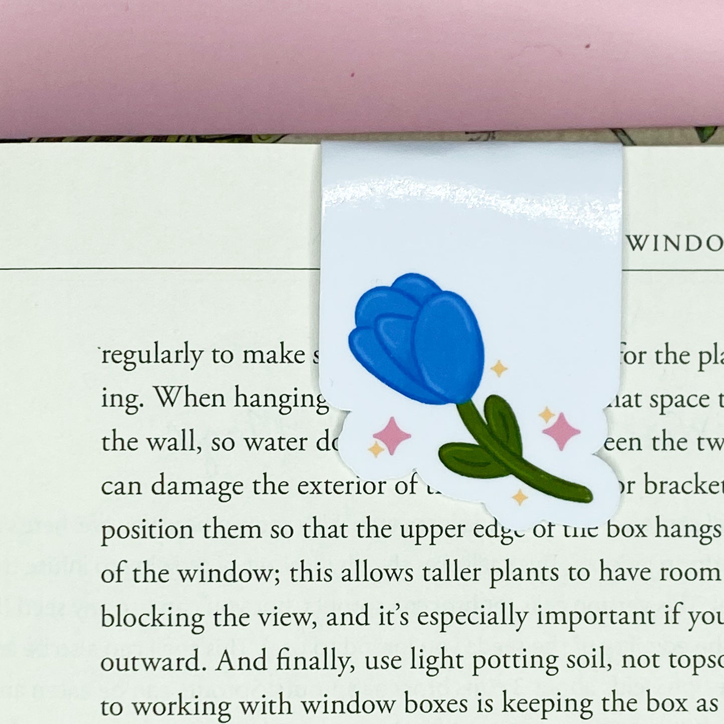 Blue Tulip Magnetic Bookmark