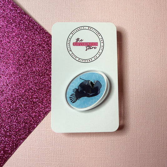 Sea Devil Anglerfish Acrylic Pin