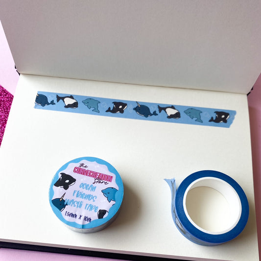 Ocean Friends Scrapbooking Washi Tape - 10m Full Roll of Washi Tape