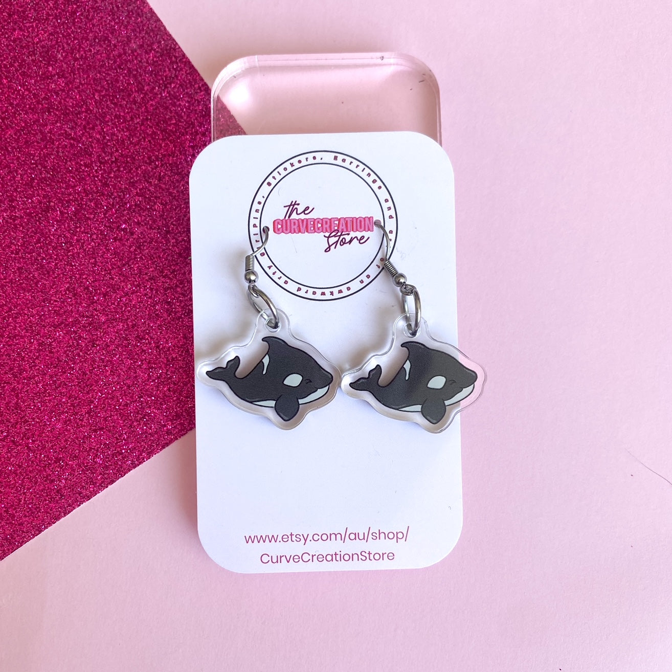 Orca Acrylic Charm Earrings