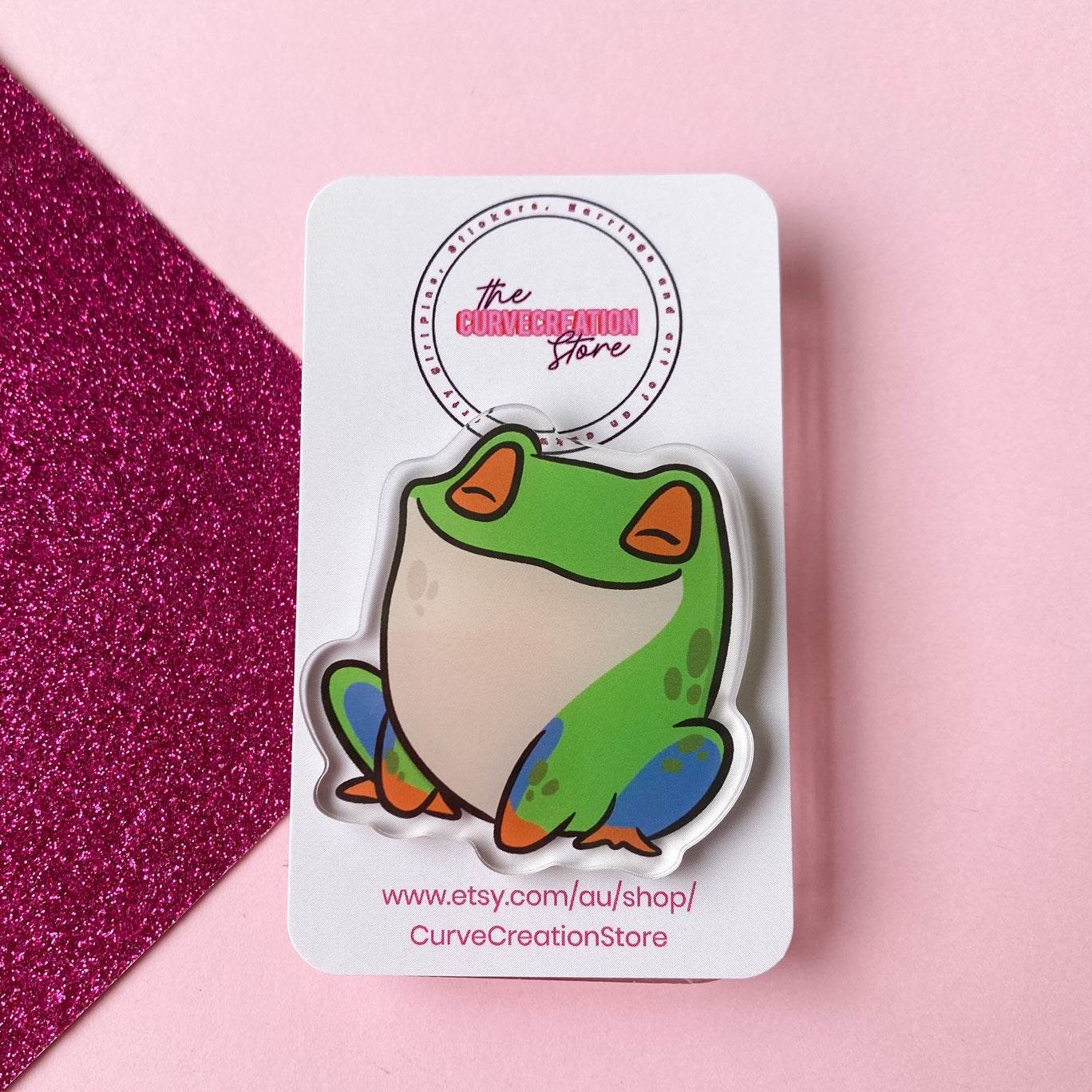 Francine the Frog Acrylic Pin