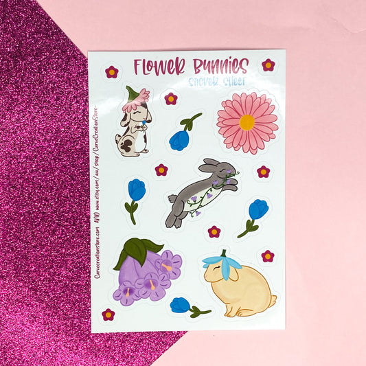 Flower Bunnies Sticker Sheet