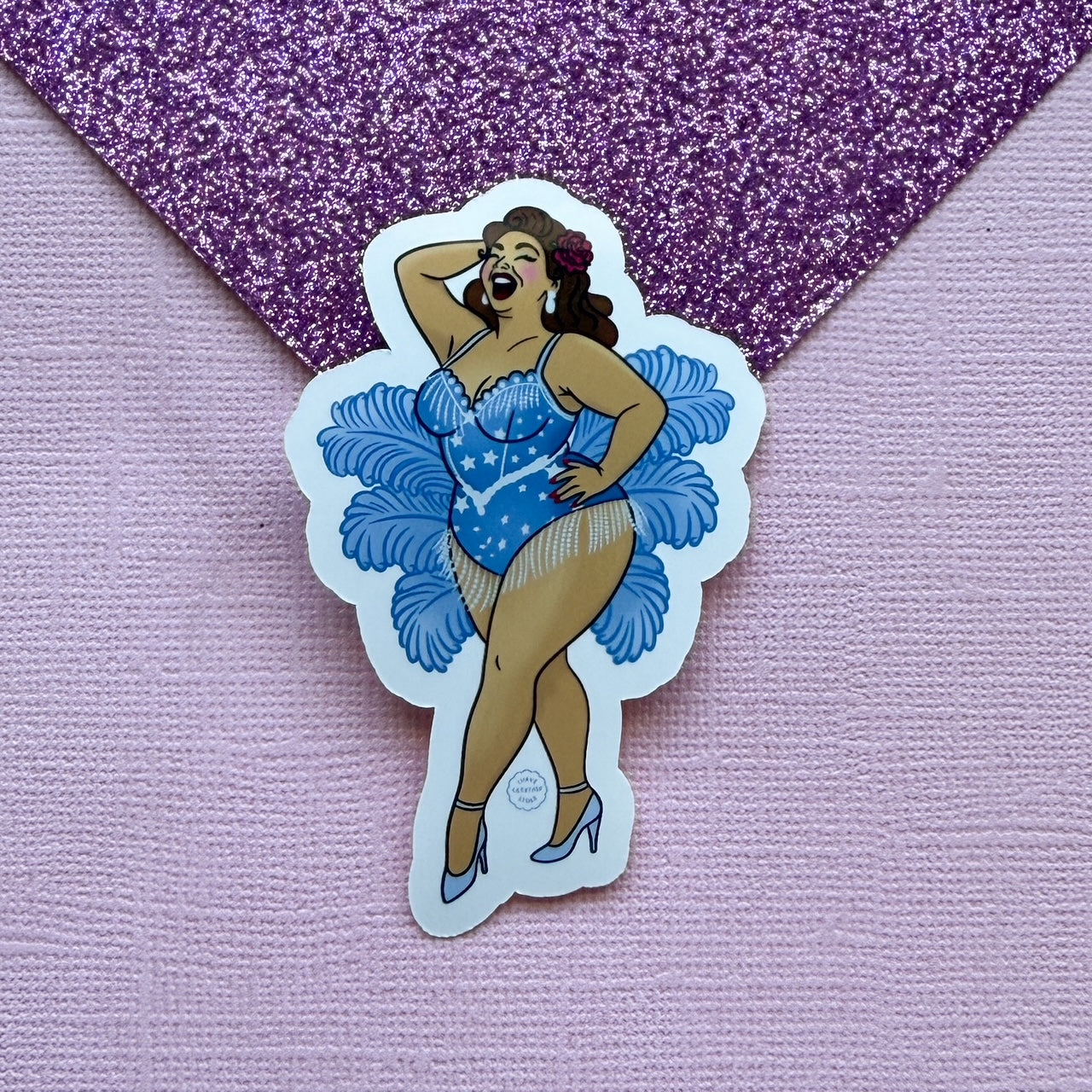 Serafina Rouge Burlesque Showgirl Sticker