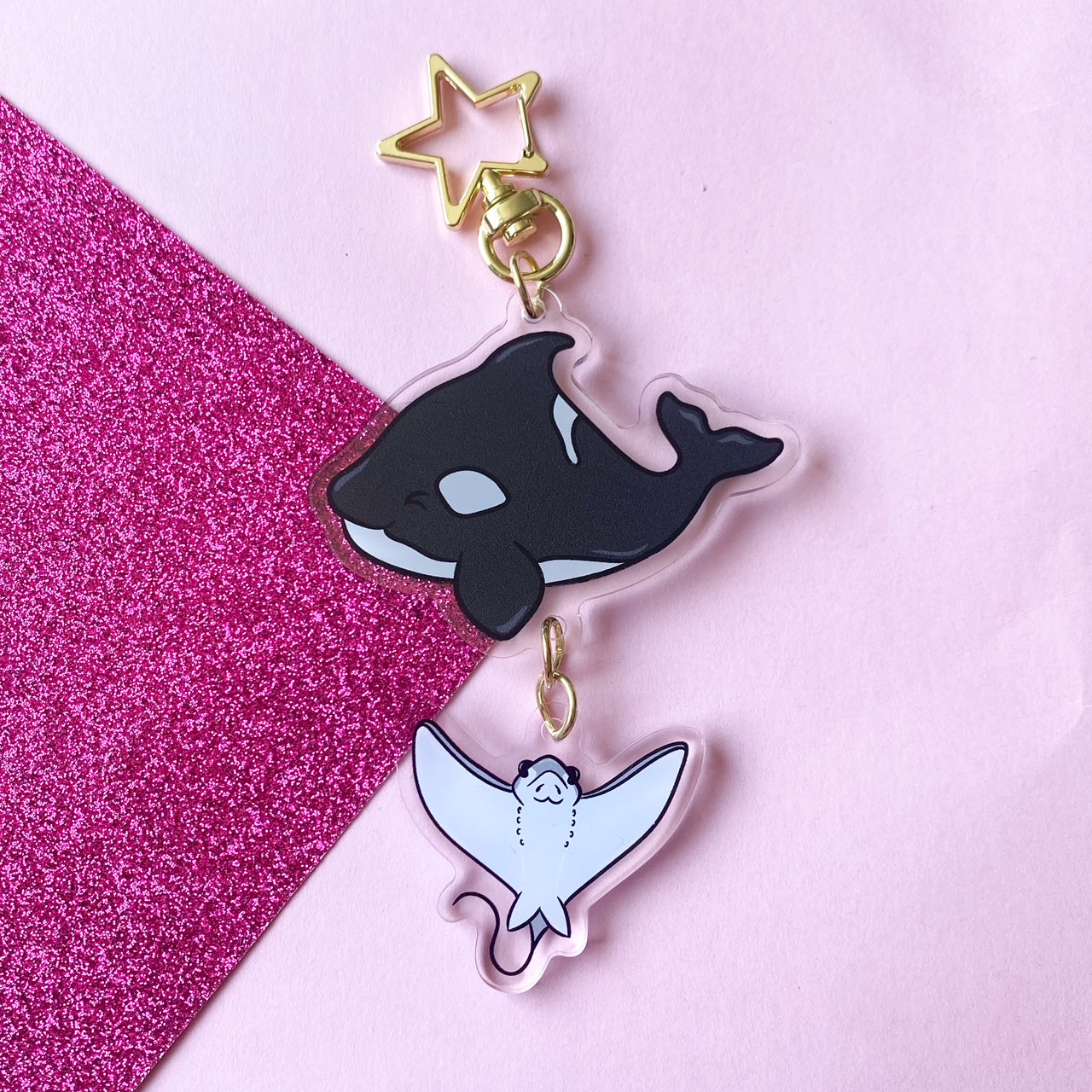 Orca & Sting Ray Keychain