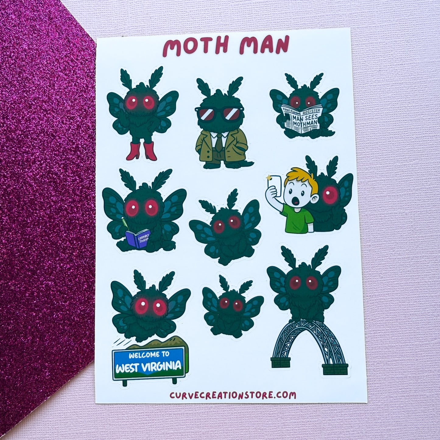 Mothman Sticker Sheet