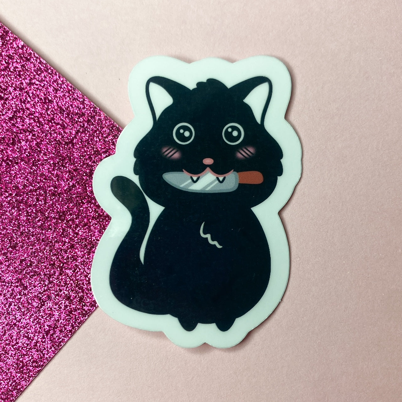 Chibi Stabby Cat Sticker | Multiple colourways