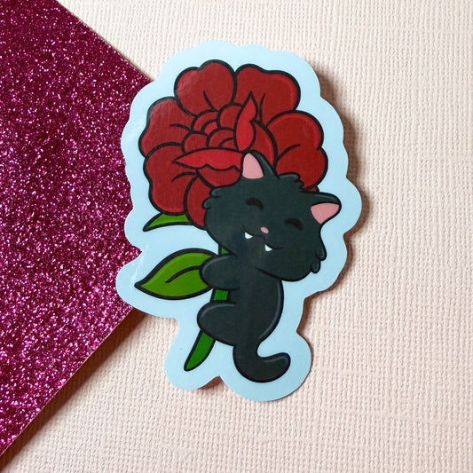 Forever in Bloom Floral Cat Sticker