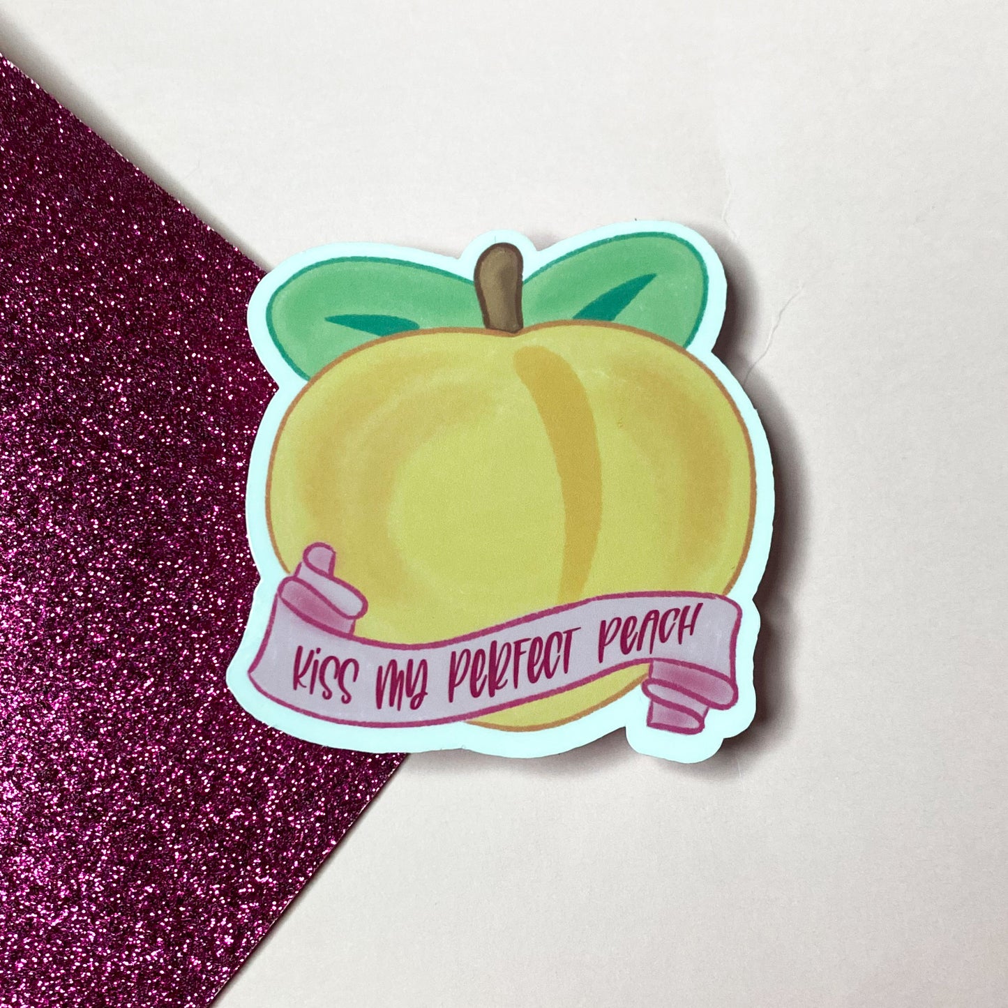 Kiss My Perfect Peach Sticker | Bullet Journal, Scrapbook Sticker, Planner Stickers