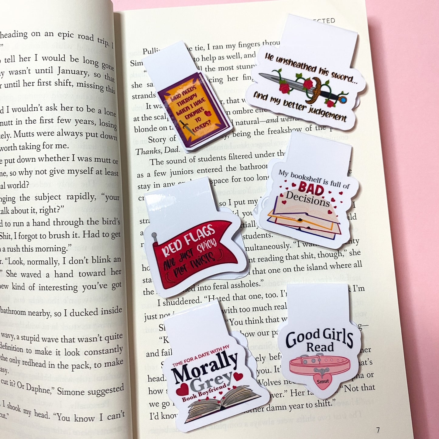 Pack of All 6 BookTok Magnetic Bookmarks