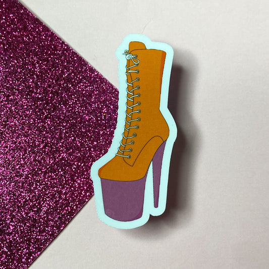 LGBTQ+ Lesbian Pole Dancing Boot sticker | Bullet Journal, Scrapbook Sticker, Planner Stickers