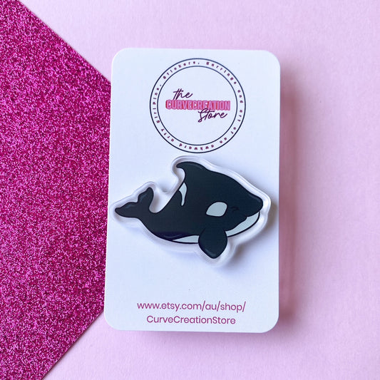 Orca Acrylic Pin