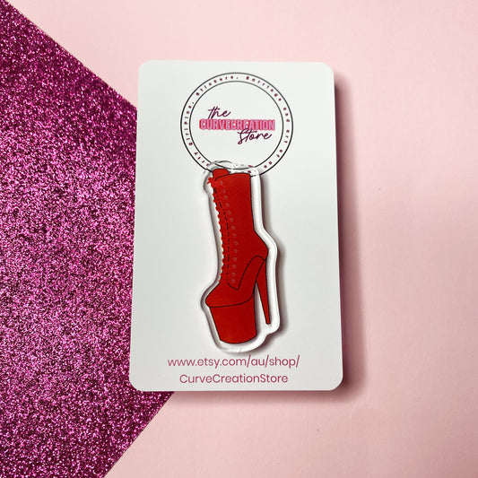 Red Pole Dancing boot pin