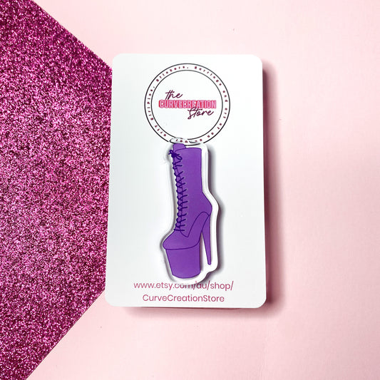 Lilac Pole Dancing boot pin