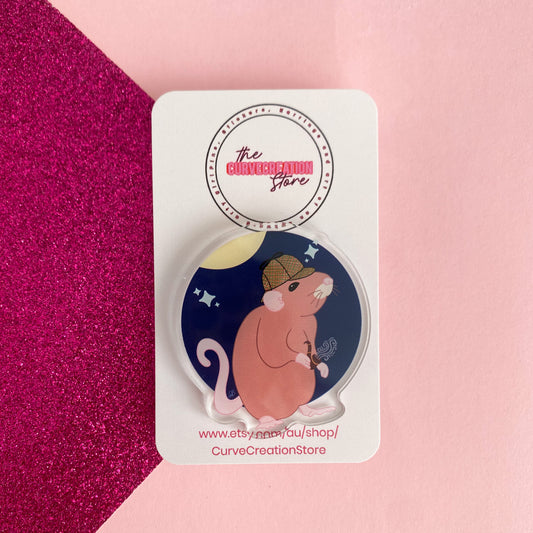 Cute Sherlock Rat Acrylic pin