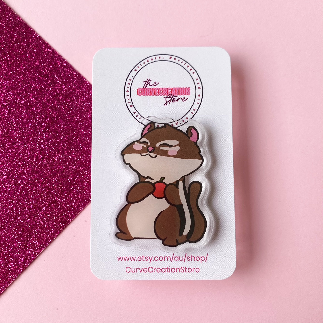 Champ the Chipmunk Acrylic Pin