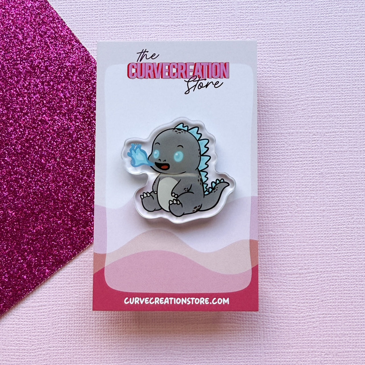 Godzilla Acrylic Pin