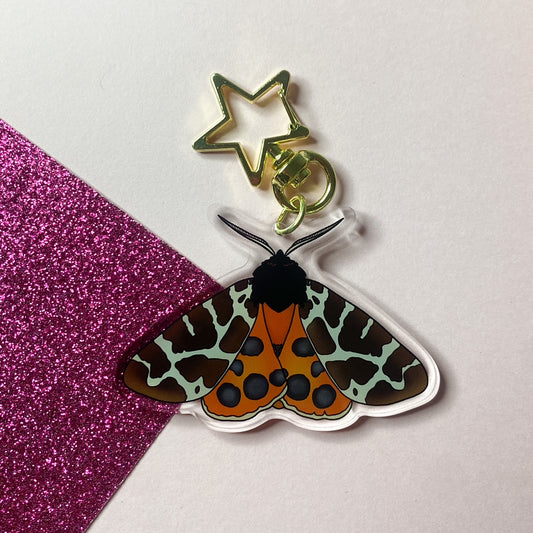 Garden Tiger Moth Acrylic Keychain