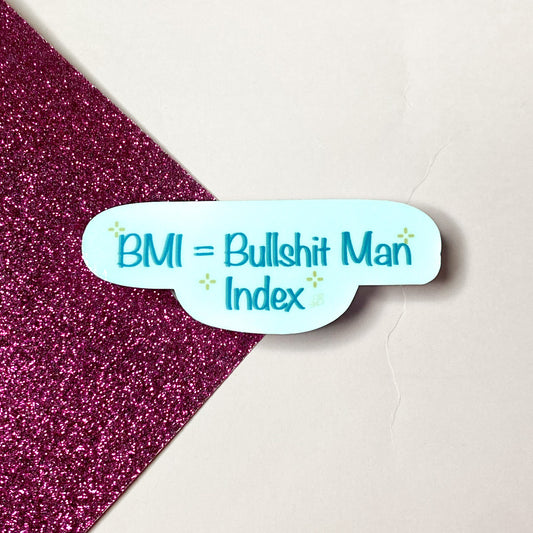 BMI = Bullshit Man Index Sticker | Bullet Journal, Scrapbook Sticker, Planner Stickers