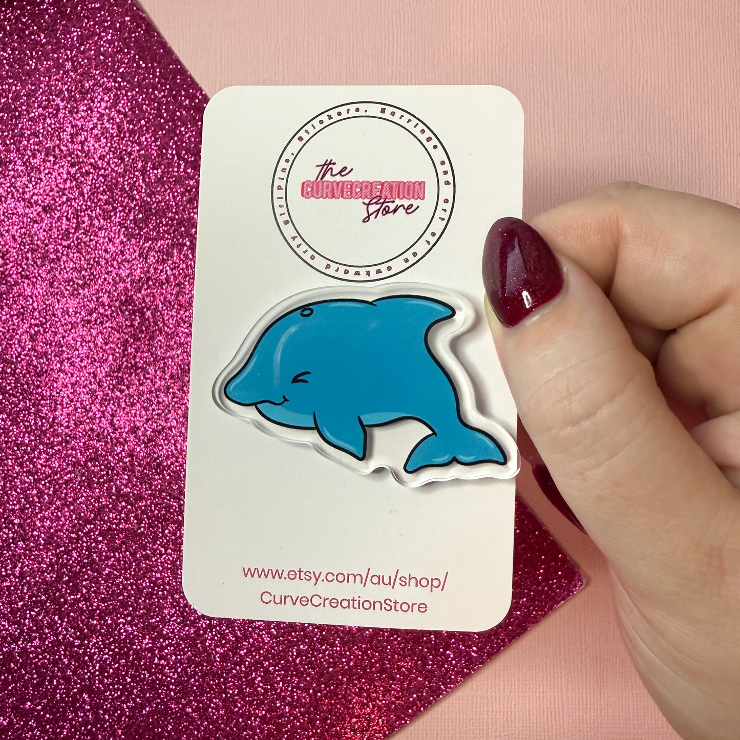 Bottlenose Dolphin Acrylic Pin