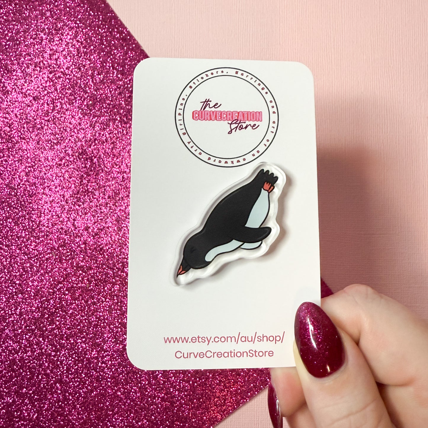 Penguin Acrylic Pin