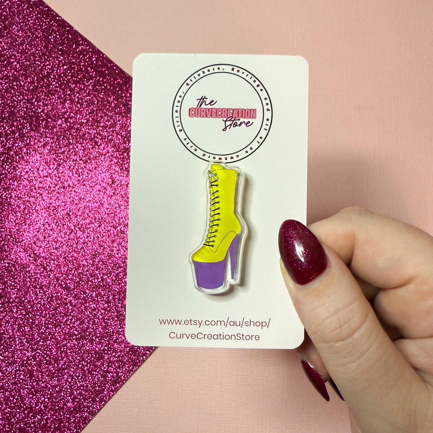 LGBTQ+ Non Binary Pole Dancing boot Acrylic